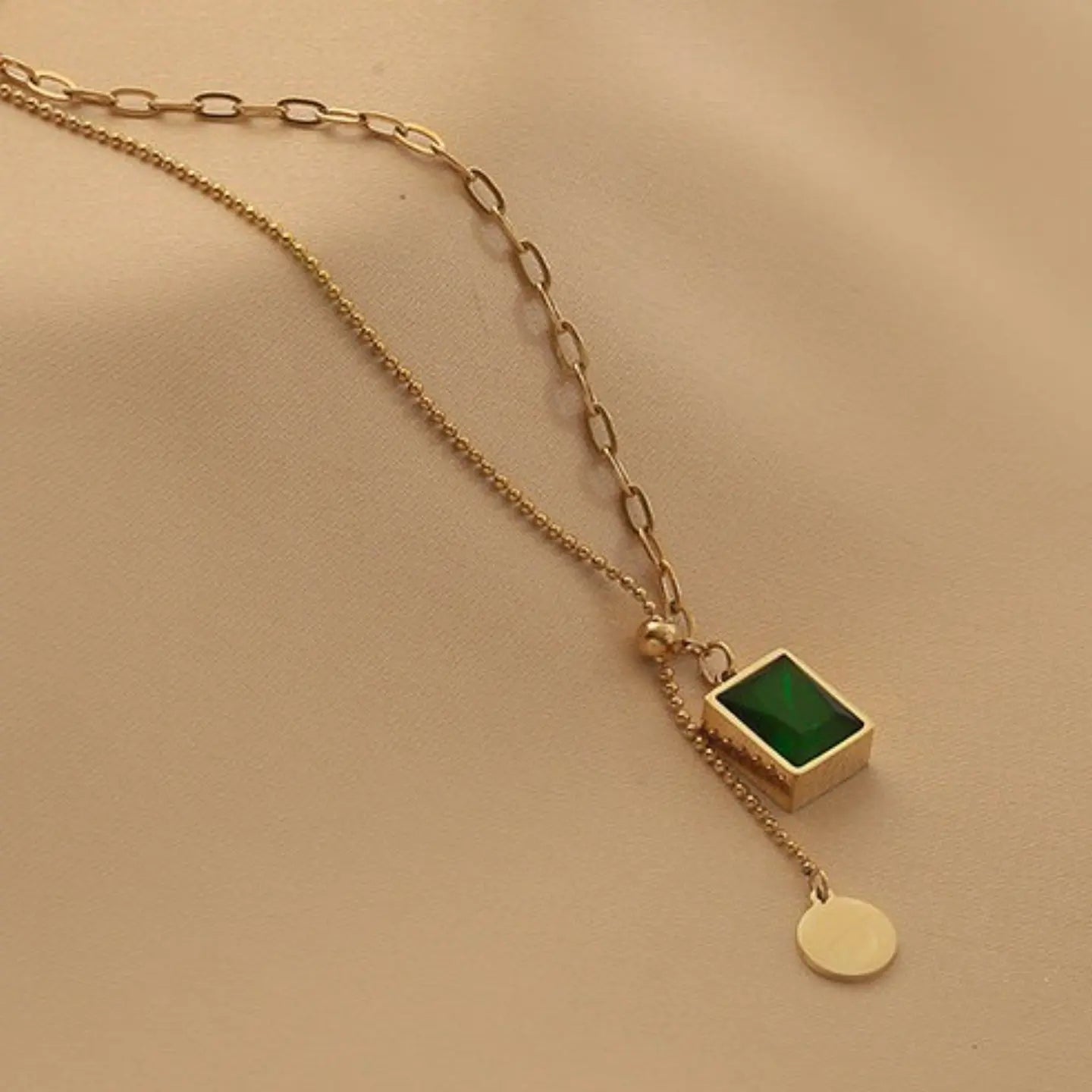 Crystal Pendant Necklace for Women | Titanium Steel Chain