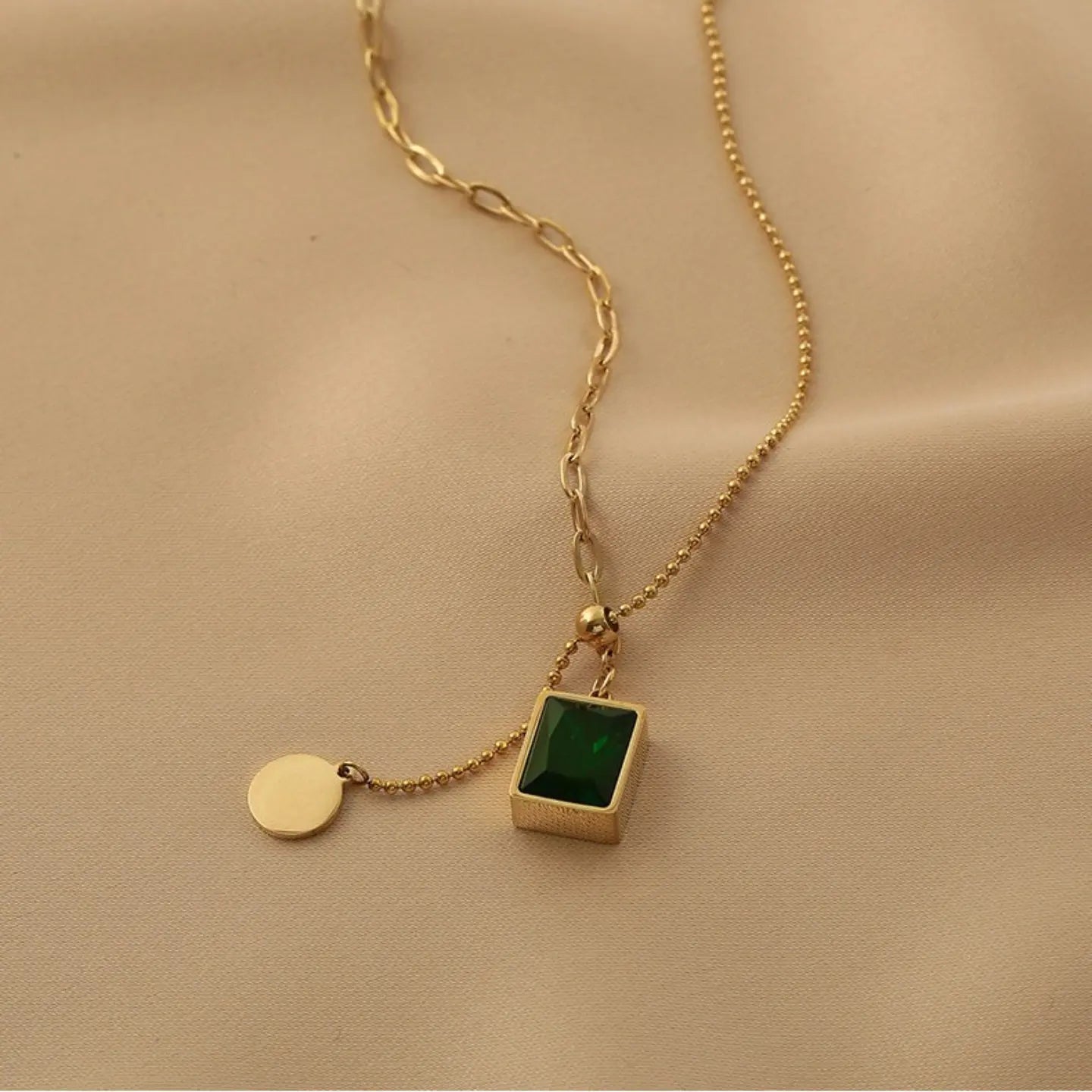 Crystal Pendant Necklace for Women | Titanium Steel Chain