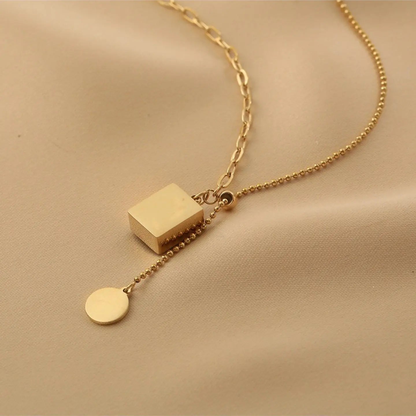 Crystal Pendant Necklace for Women | Titanium Steel Chain