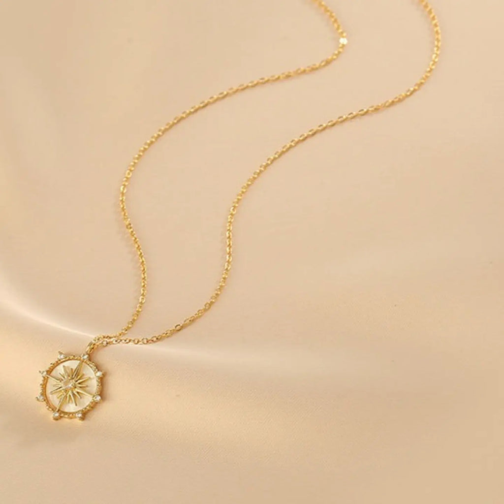 Muschel- & Legierungs-Halskette für Frauen | Zarter Alltags-Schmuck