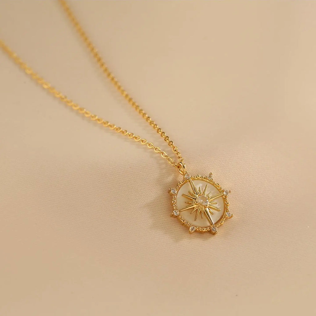 Muschel- & Legierungs-Halskette für Frauen | Zarter Alltags-Schmuck