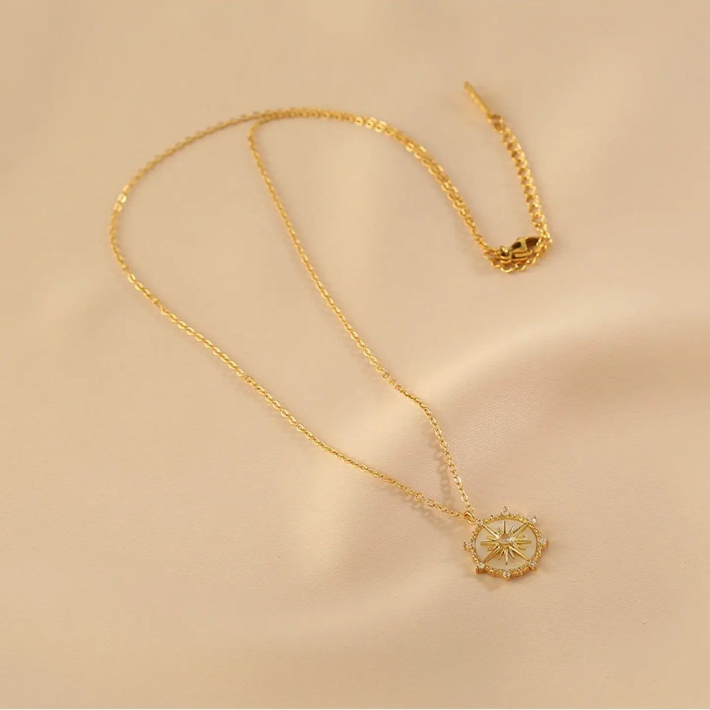 Muschel- & Legierungs-Halskette für Frauen | Zarter Alltags-Schmuck